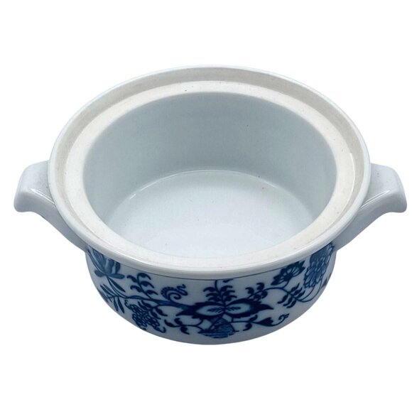 Blue Danube Blue Onion Coquette Covered Casserole Dish 6.5 x 4.75 X 2.25 Porcela - Picture 11 of 11